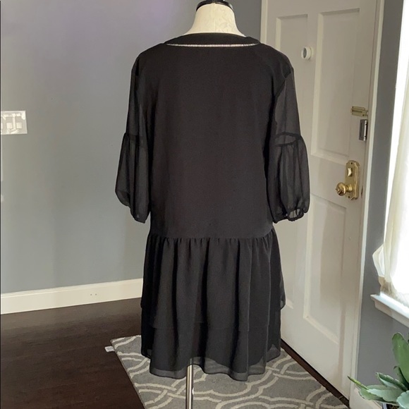 Chelsea 28 Black Drop Waist Shift Dress - Picture 3 of 9
